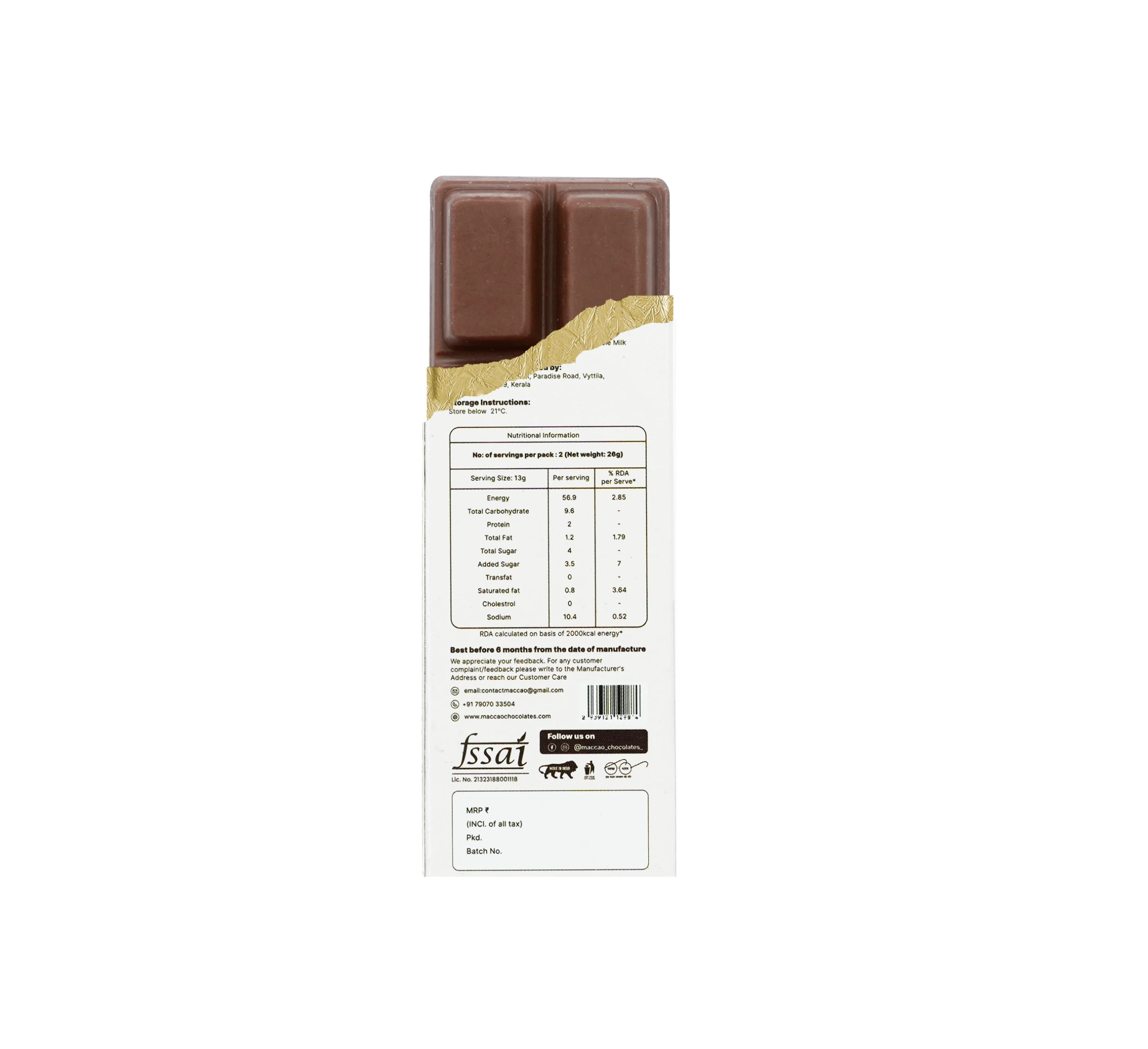 Pumpkin Seed Milk Chocolate – 42% Couverture, Low Sugar