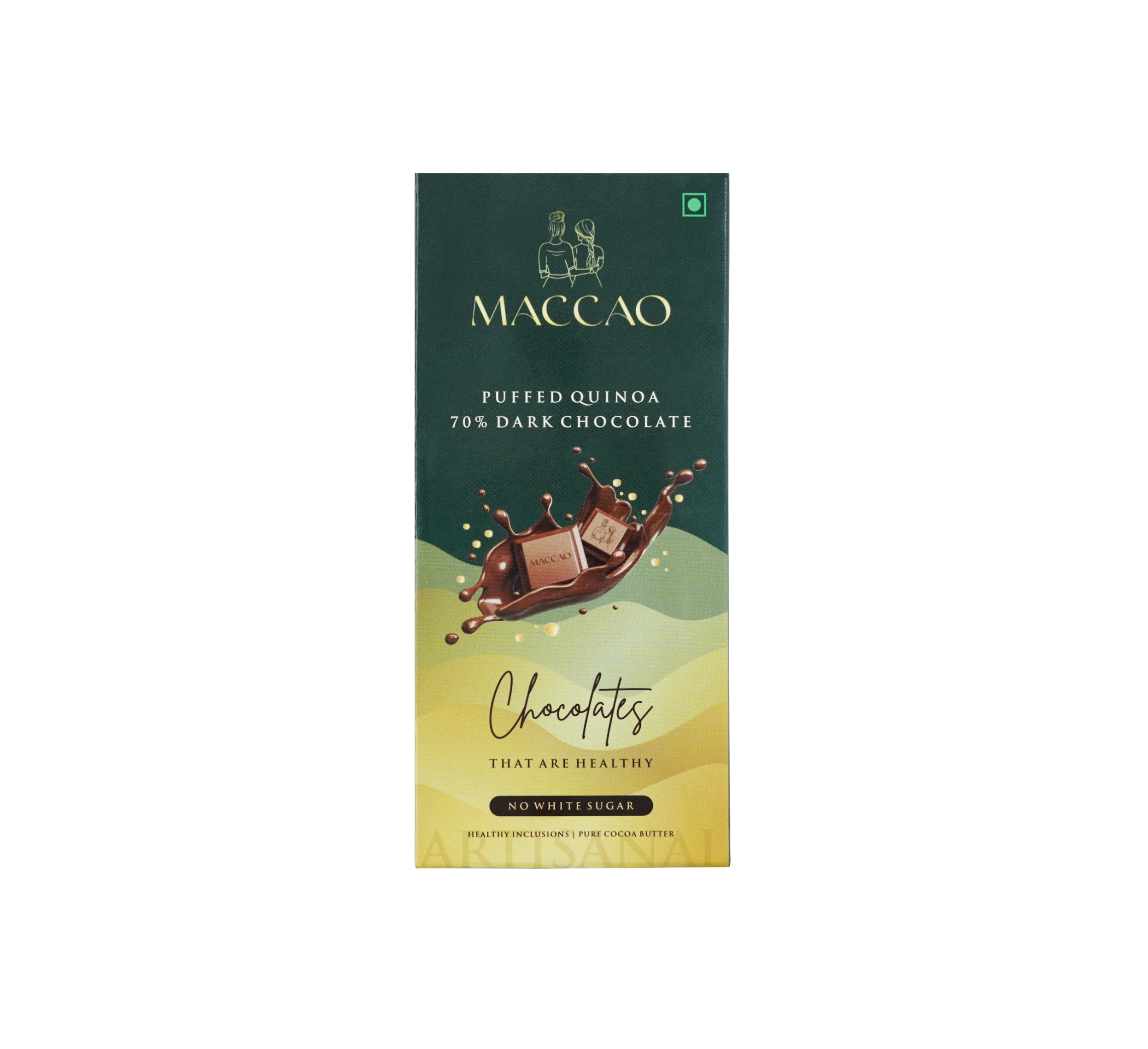 Puffed Quinoa Dark Chocolate – 70% Cocoa, Gluten-Free Crunch