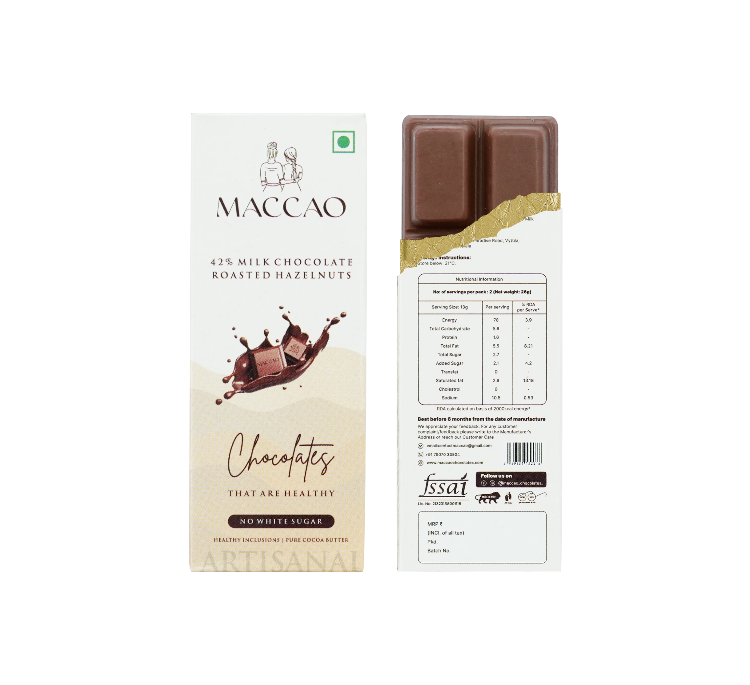 Roasted Hazelnut Milk Chocolate – Creamy, Crunchy & Guilt-Free