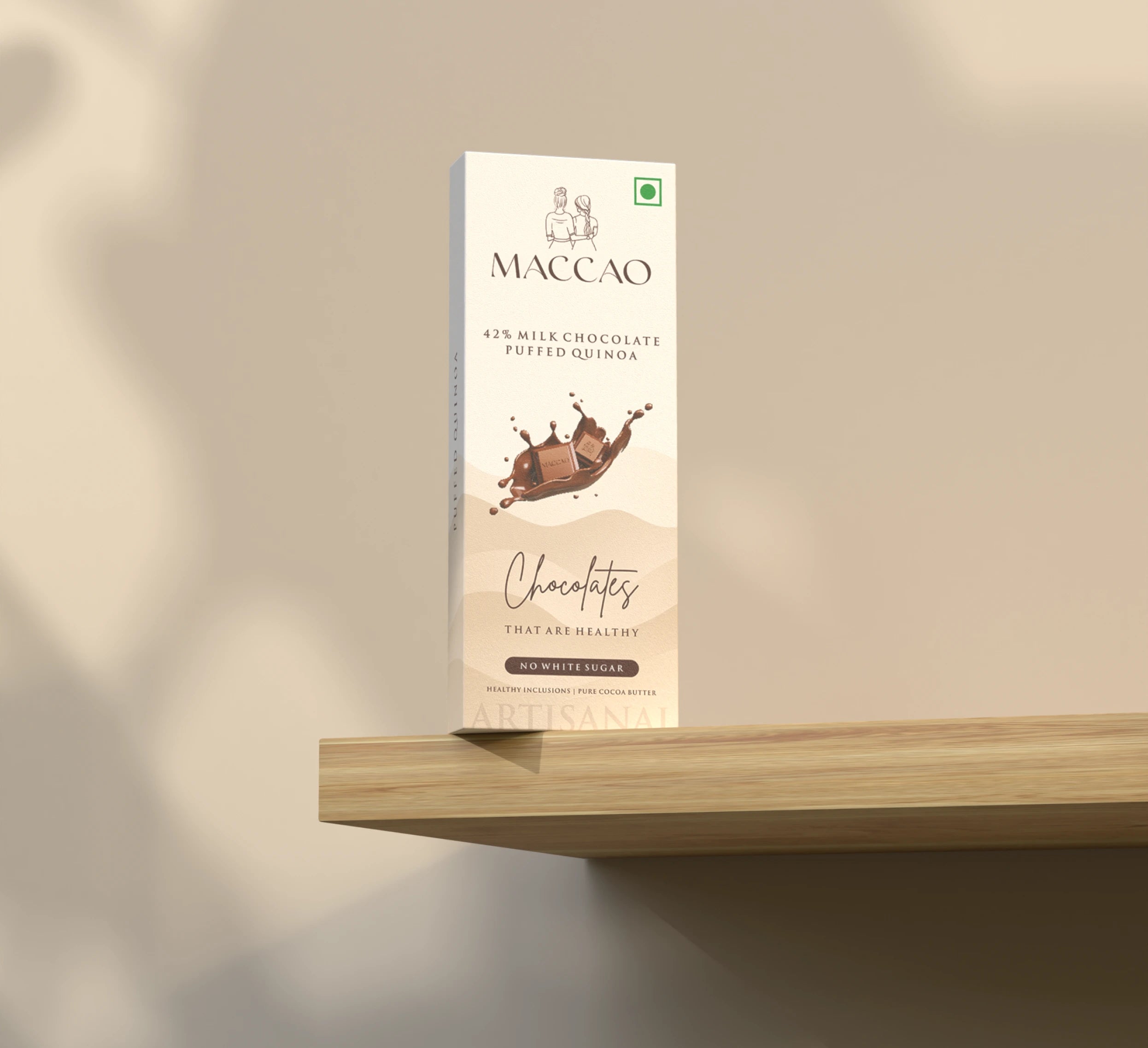 Puffed quinoa milk chocolate