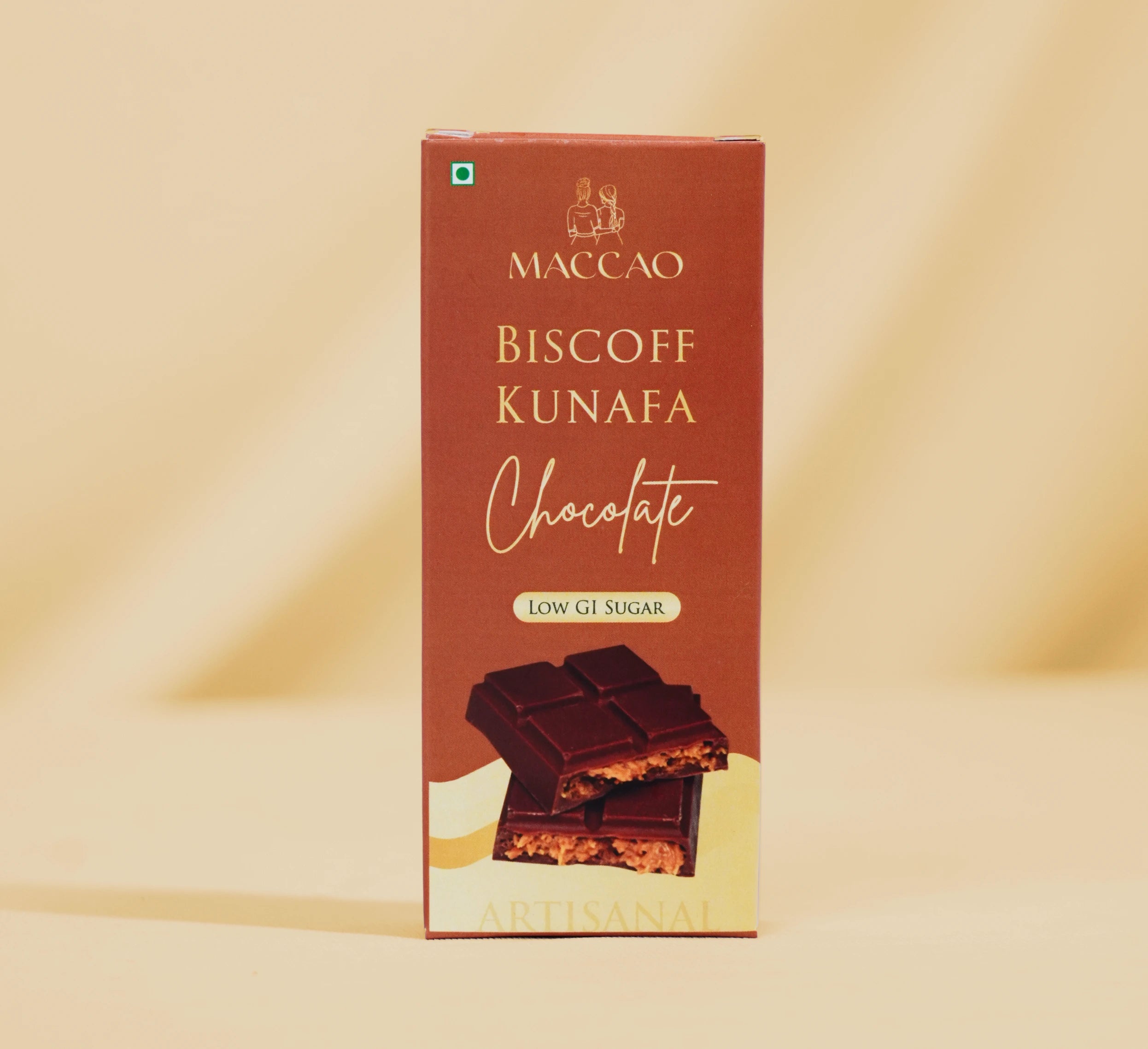 Biscoff Kunafa - Milk Chocolate with Crunchy Roasted Kunafa & Biscoff Flavor