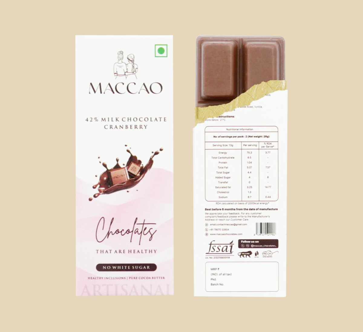 Cranberry milk chocolate