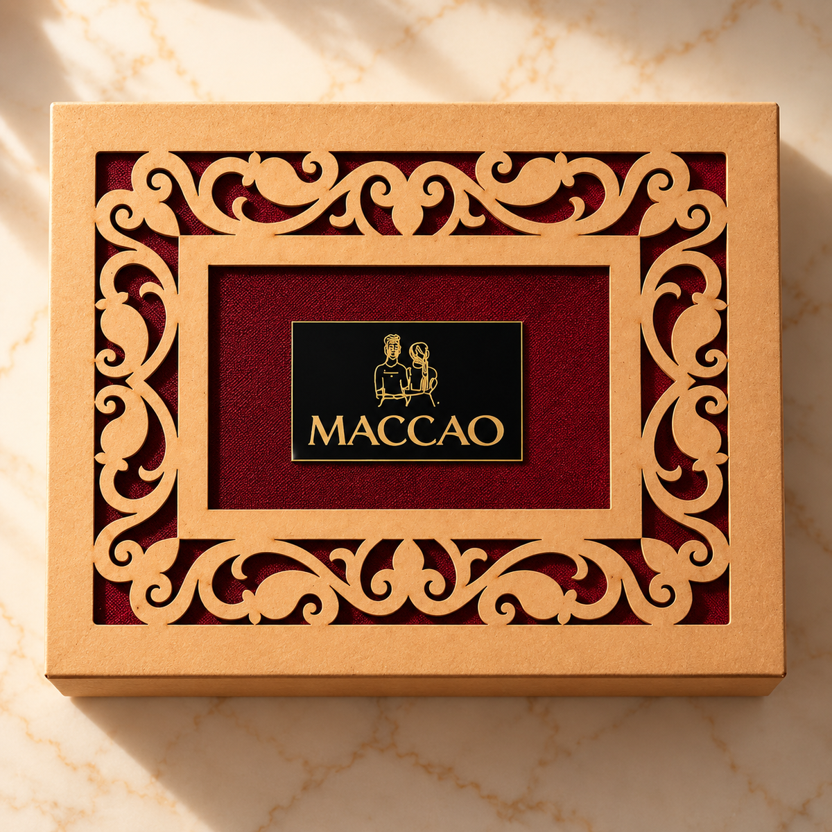 Diwali Wooden Chocolate Gift Box – 12 Pieces