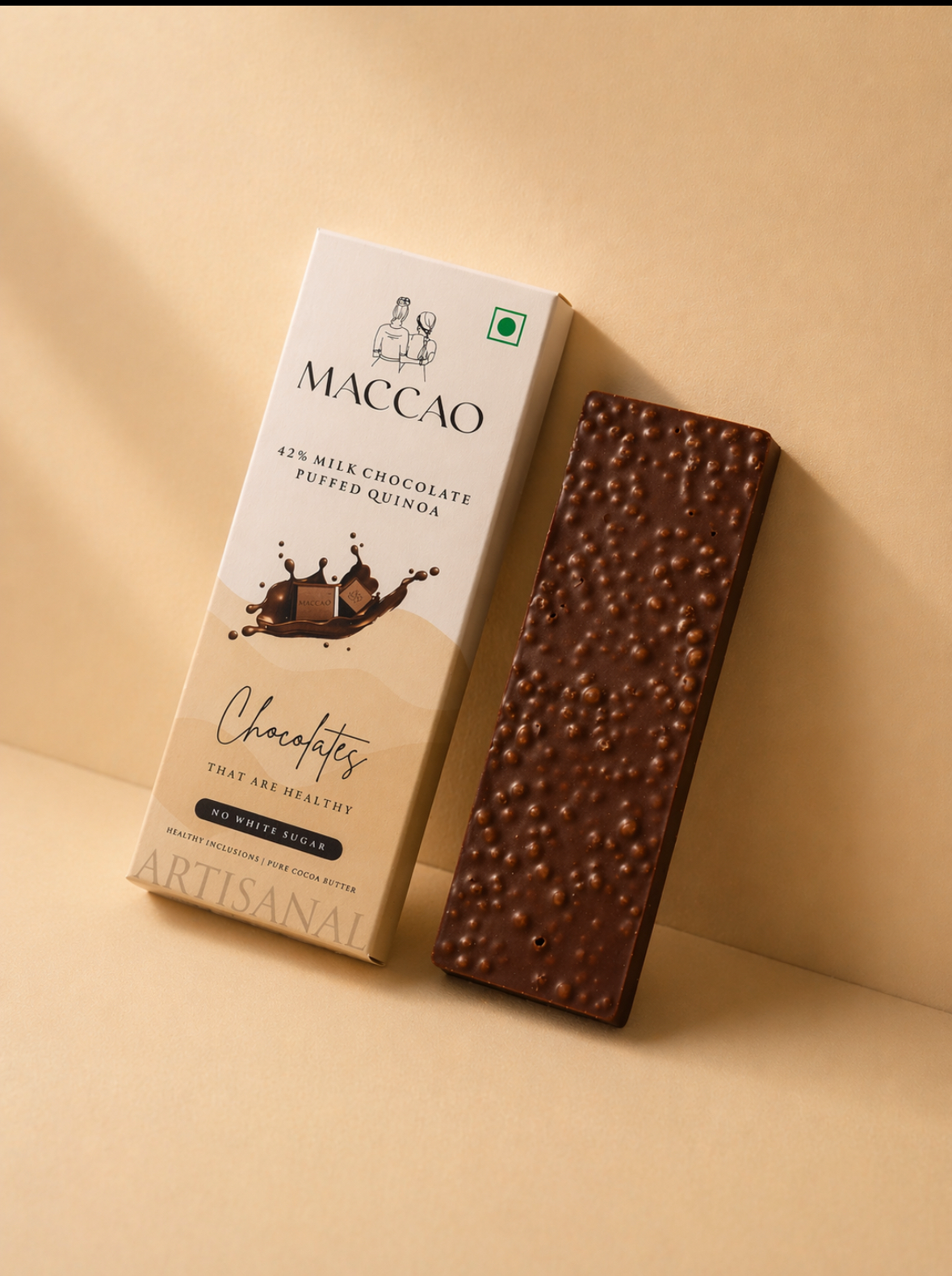 Puffed quinoa milk chocolate