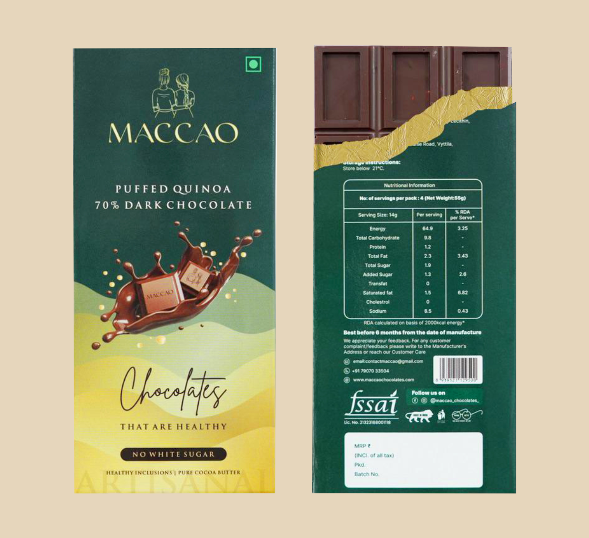 Quinoa Dark Chocolate
