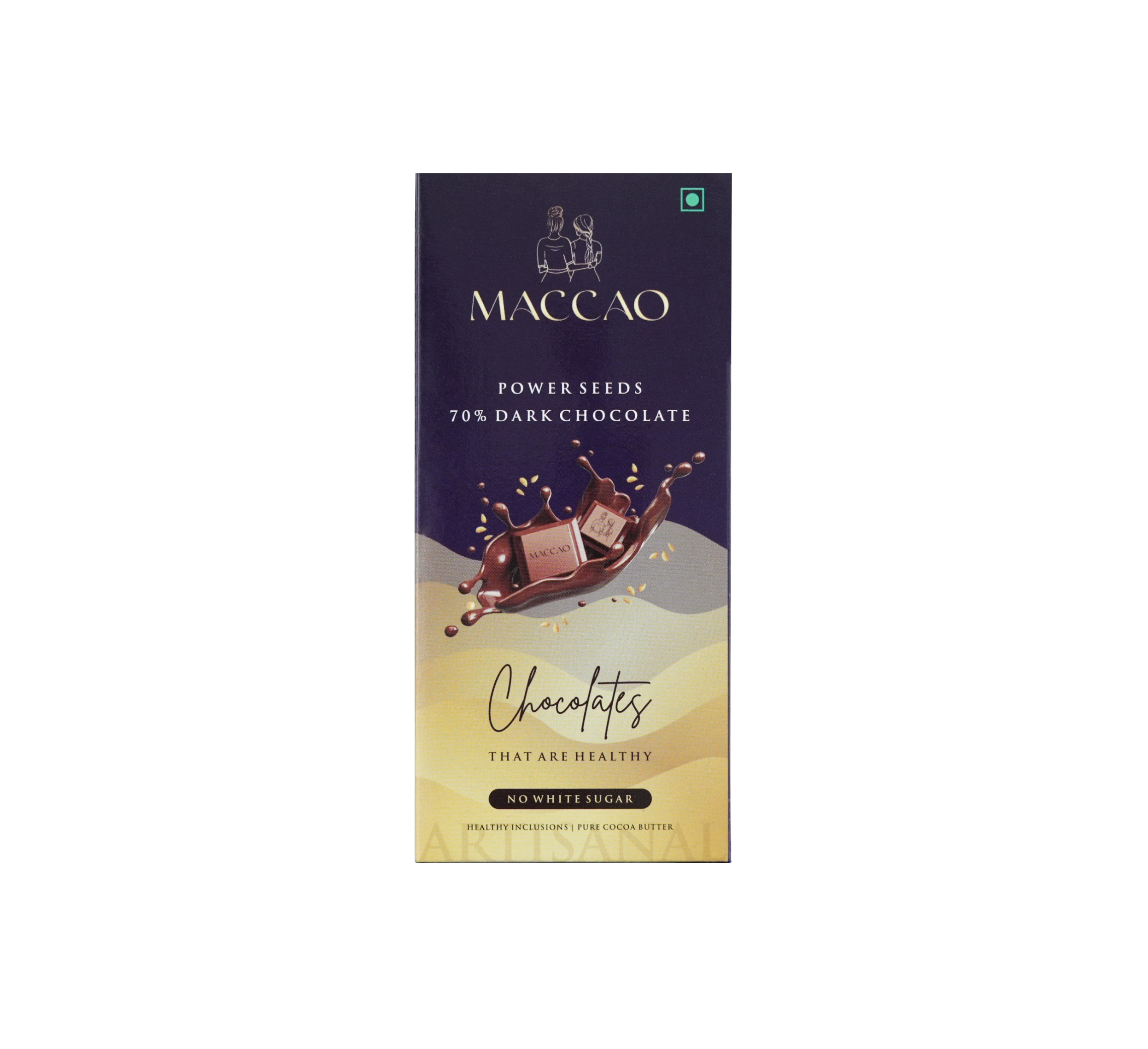 Power Seeds Dark Chocolate – 70% Cocoa, Superfood Crunch