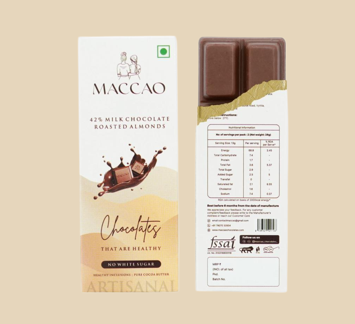 Almond milk chocolate