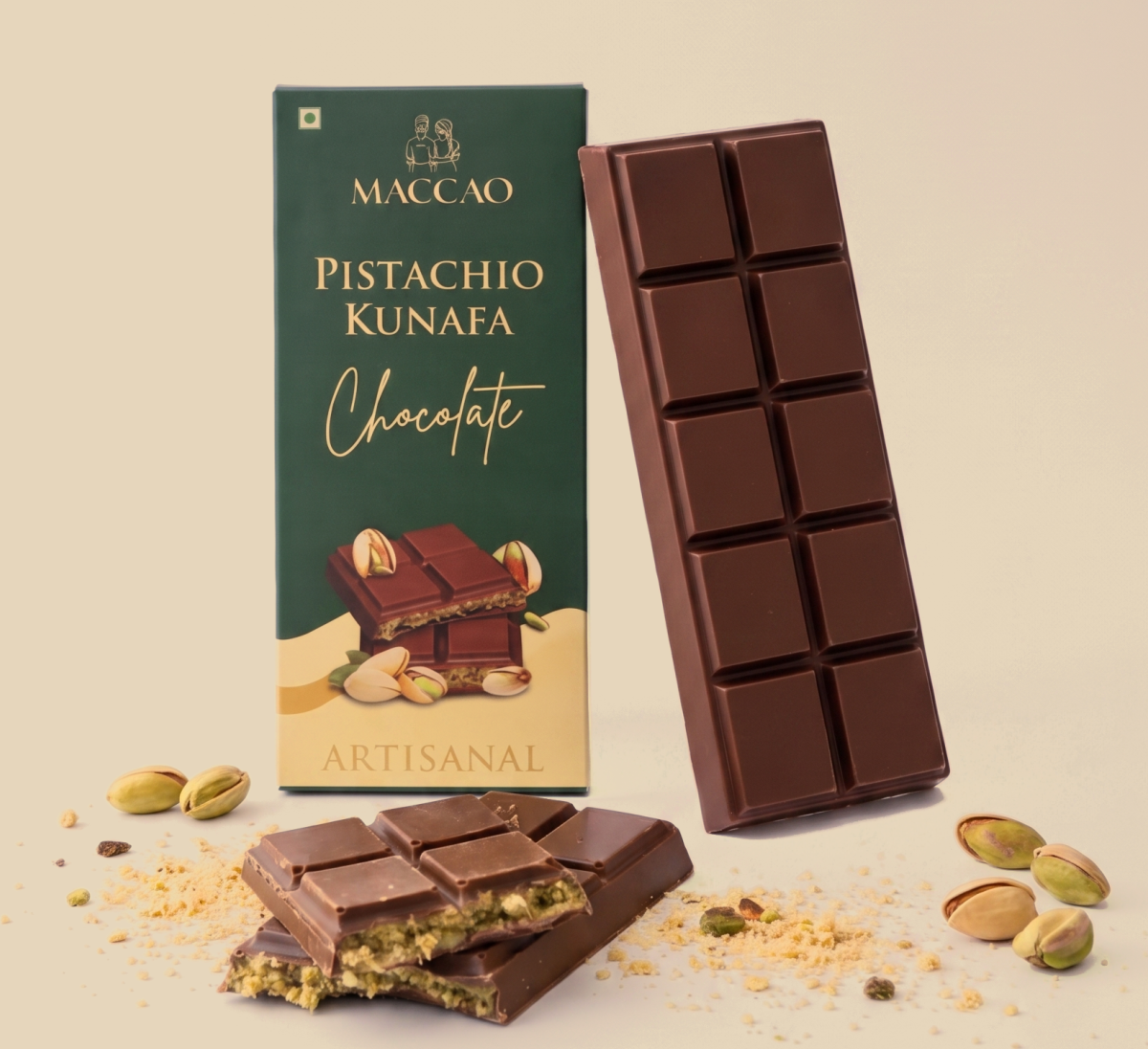 Pistachio Kunafa Chocolate Bar
