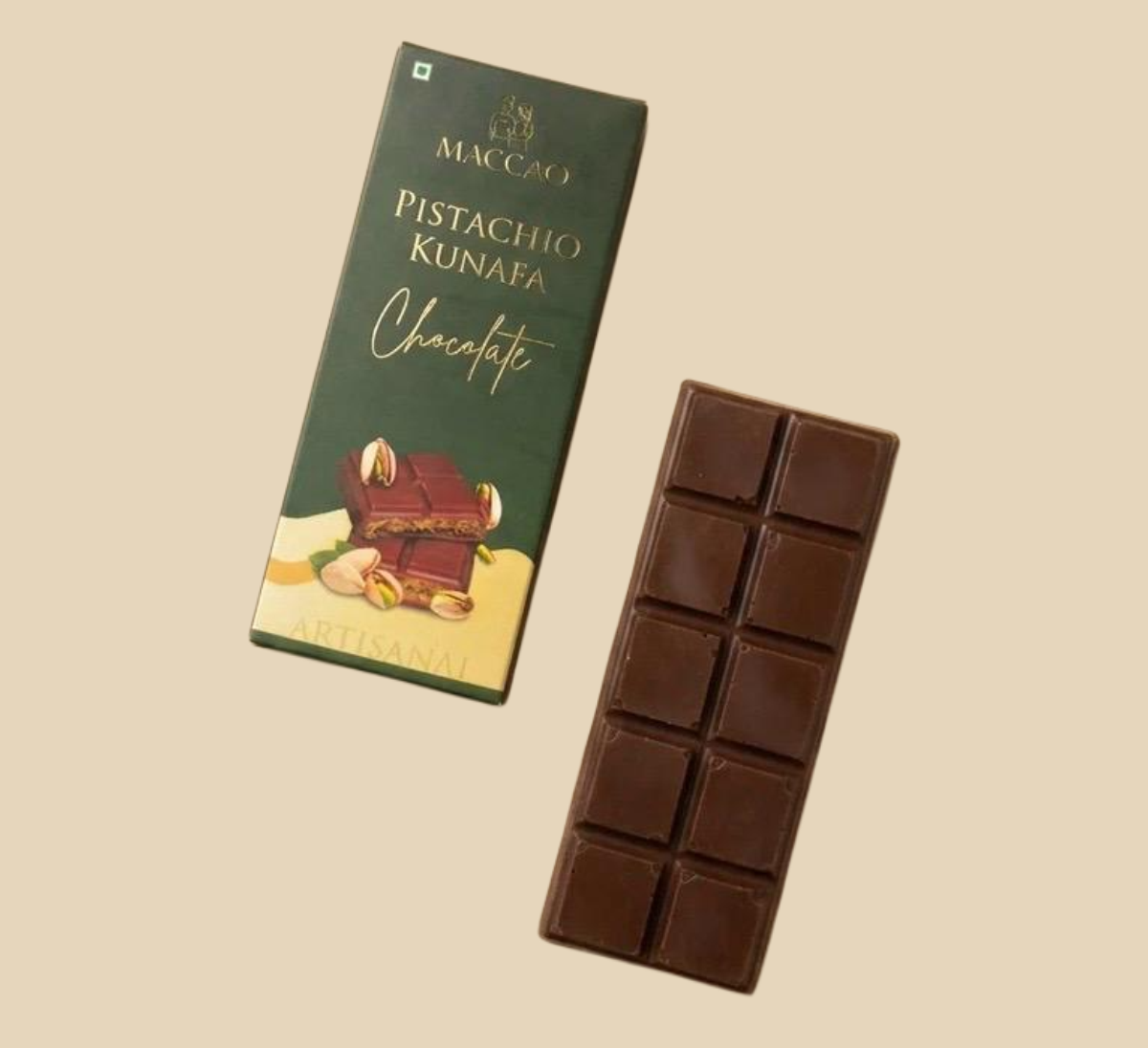 Pistachio Kunafa Chocolate Bar