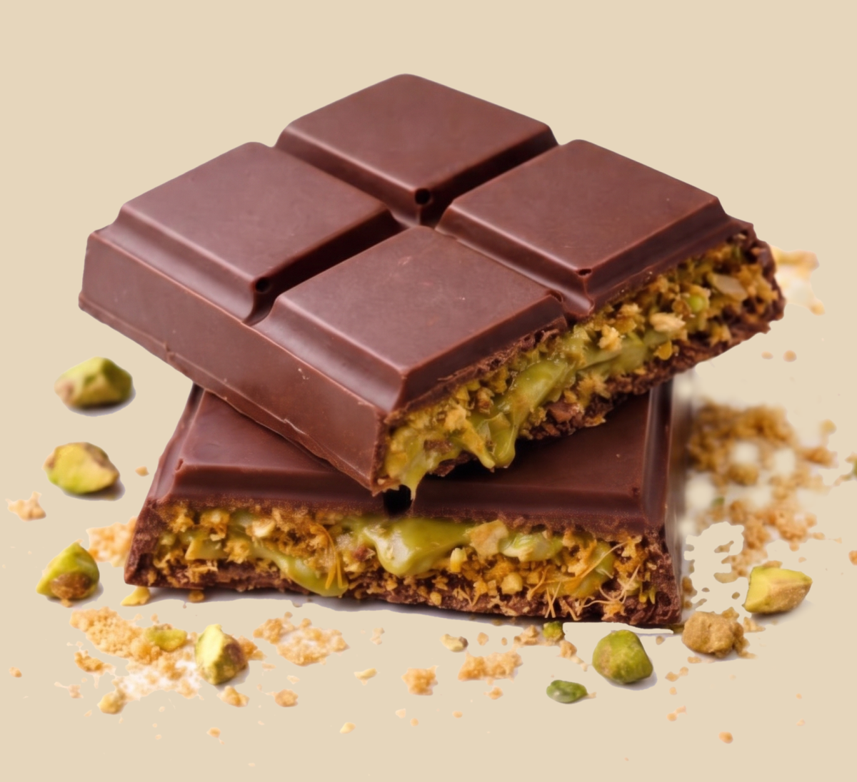 Pistachio Kunafa Chocolate Bar