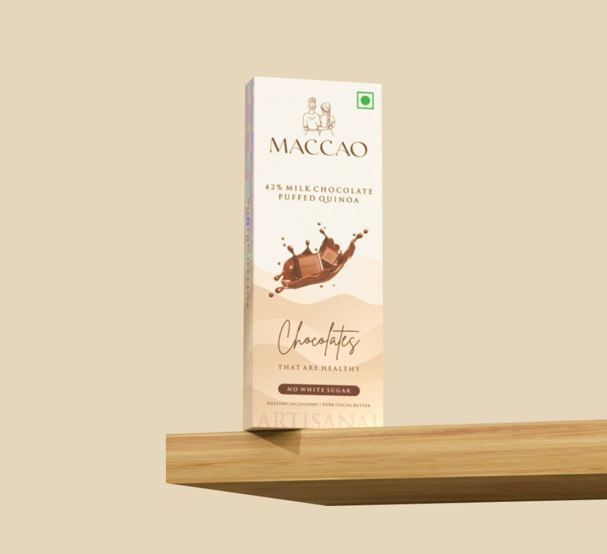 Puffed quinoa milk chocolate