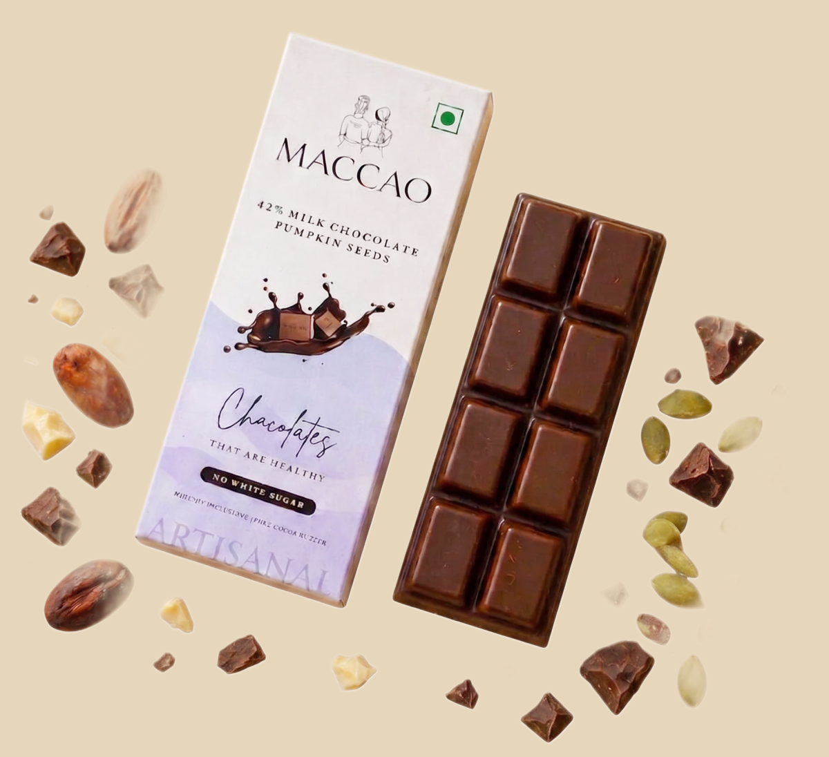 Pumpkin seeds milk chocolate